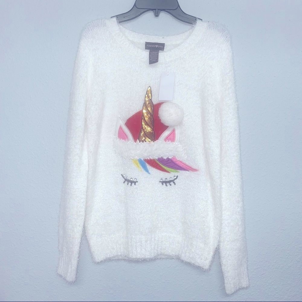 Girls Christmas sweater sz L (14) NWT